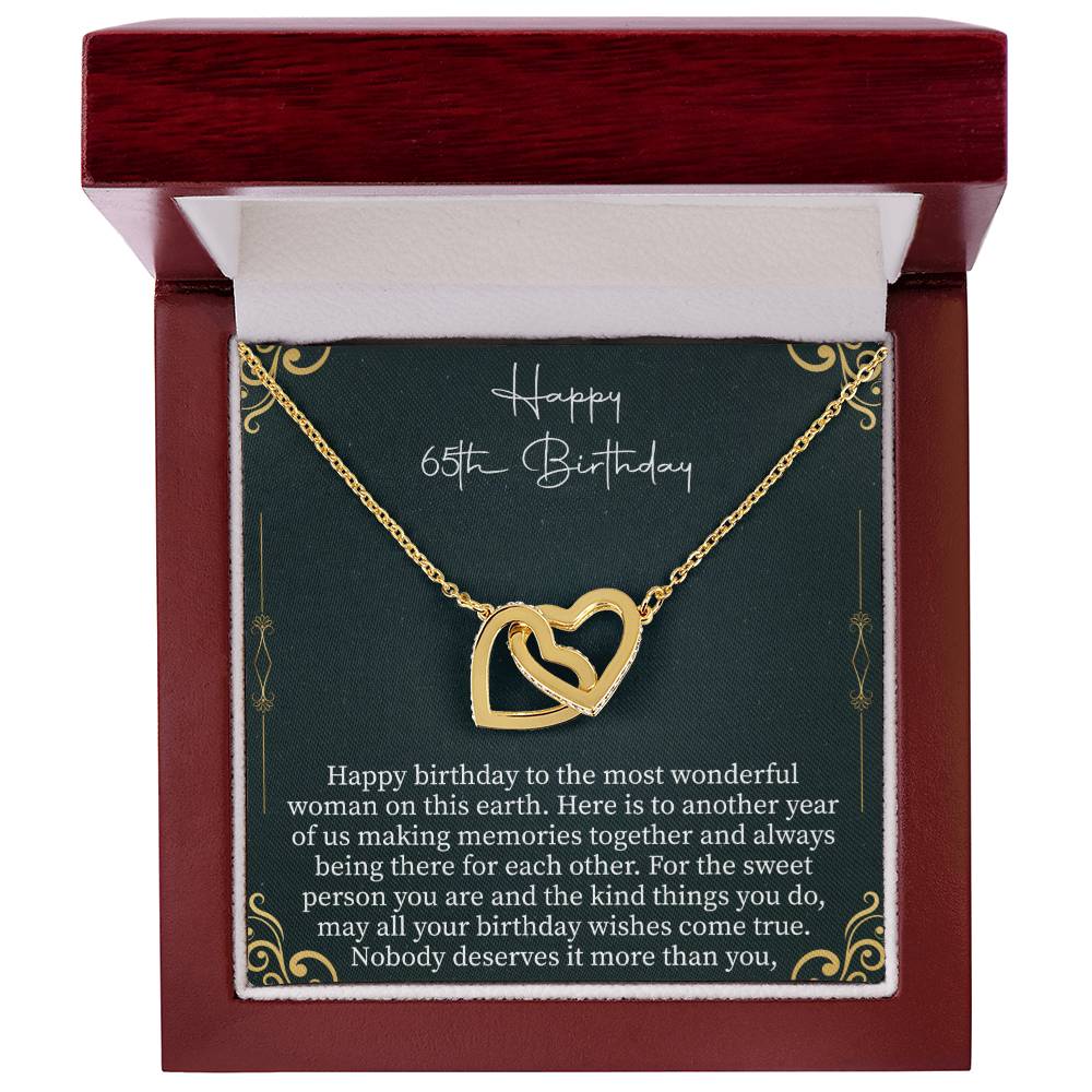 thoughtful necklace gift for a 65 year old celebrating life and love