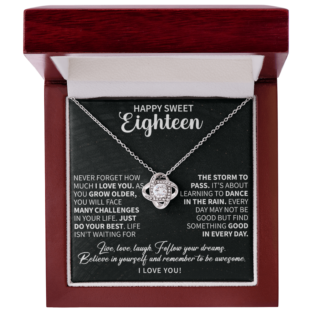 thoughtful necklace gift for an 18 year old marking an important milestone