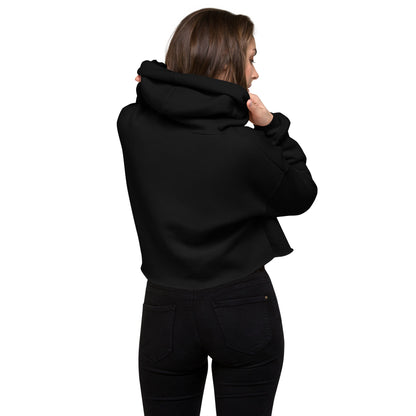 Black Cropped Hoodie for Women Soft Long Sleeve Pullover - Beauty Belliss
