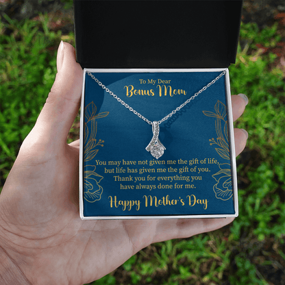Bonus Mom Necklace Gift, Stepmother Stepmom Gift, Mother's Day Gift - Beauty Belliss