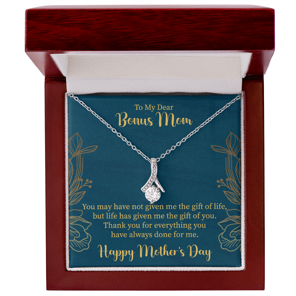 Bonus Mom Necklace Gift, Stepmother Stepmom Gift, Mother's Day Gift - Beauty Belliss