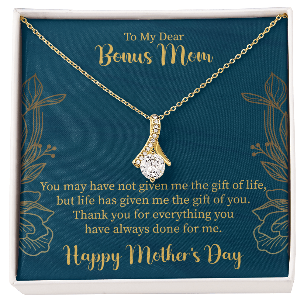 Bonus Mom Necklace Gift, Stepmother Stepmom Gift, Mother's Day Gift - Beauty Belliss