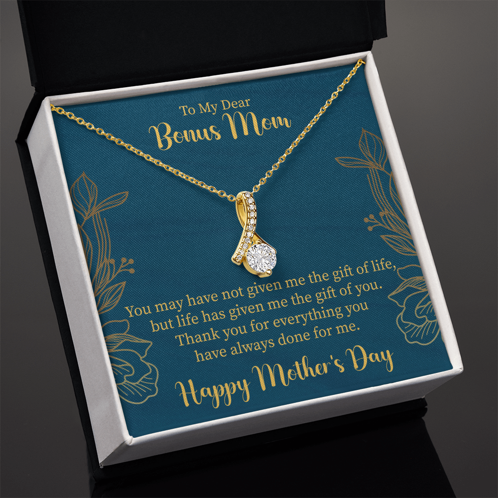 Bonus Mom Necklace Gift, Stepmother Stepmom Gift, Mother's Day Gift - Beauty Belliss