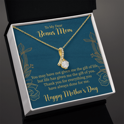 Bonus Mom Necklace Gift, Stepmother Stepmom Gift, Mother's Day Gift - Beauty Belliss