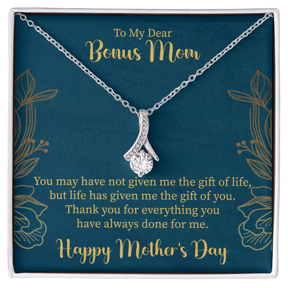 Bonus Mom Necklace Gift, Stepmother Stepmom Gift, Mother's Day Gift - Beauty Belliss