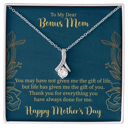 Bonus Mom Necklace Gift, Stepmother Stepmom Gift, Mother's Day Gift - Beauty Belliss
