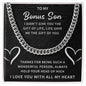Bonus Son Cuban Link Chain - Stepson Gift for Birthdays, Holidays & Special Occasions - Beauty Belliss