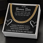 Bonus Son Cuban Link Chain - Stepson Gift for Birthdays, Holidays & Special Occasions - Beauty Belliss