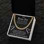 Giftsignature cuban chain necklace displayed as a lasting keepsake for a bonus son