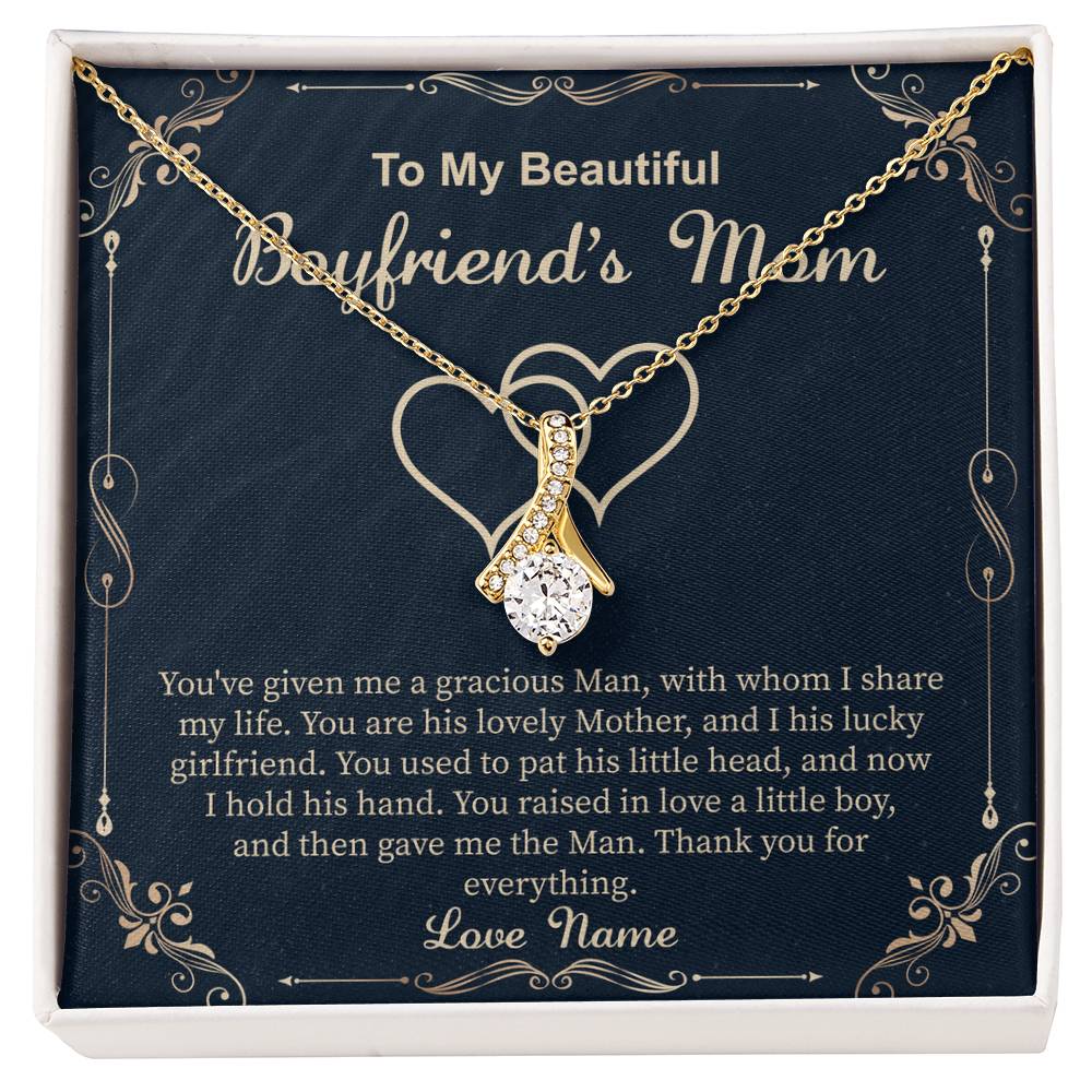 Boyfriend's Mom Necklace - Birthday, Christmas, and Mother's Day Gift for Boyfriend’s Mother or Mother - In - Law - Beauty Belliss