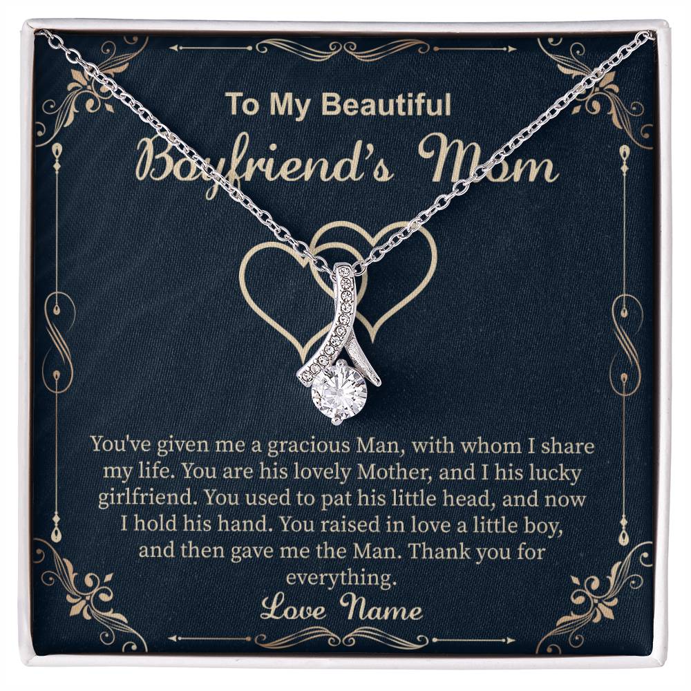 Boyfriend's Mom Necklace - Birthday, Christmas, and Mother's Day Gift for Boyfriend’s Mother or Mother - In - Law - Beauty Belliss