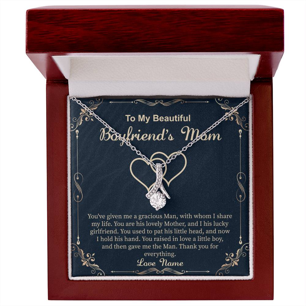 Boyfriend's Mom Necklace - Birthday, Christmas, and Mother's Day Gift for Boyfriend’s Mother or Mother - In - Law - Beauty Belliss