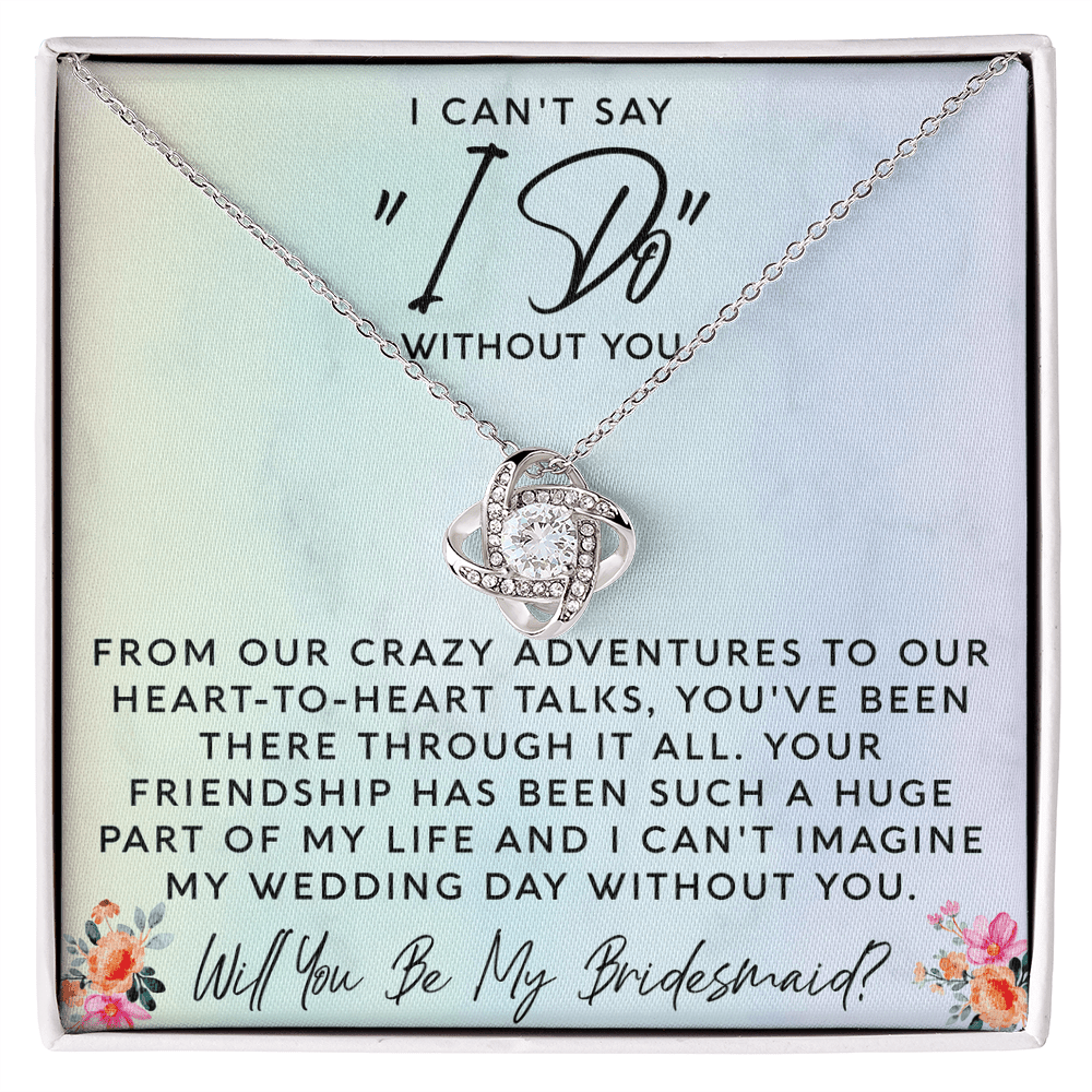 bridesmaid proposal necklace asking her to stand by your side on your wedding day