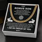 christmas necklace gift for bonus son showing care and appreciation