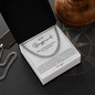 close up of a masculine cuban chain necklace chosen as a meaningful boyfriend gift