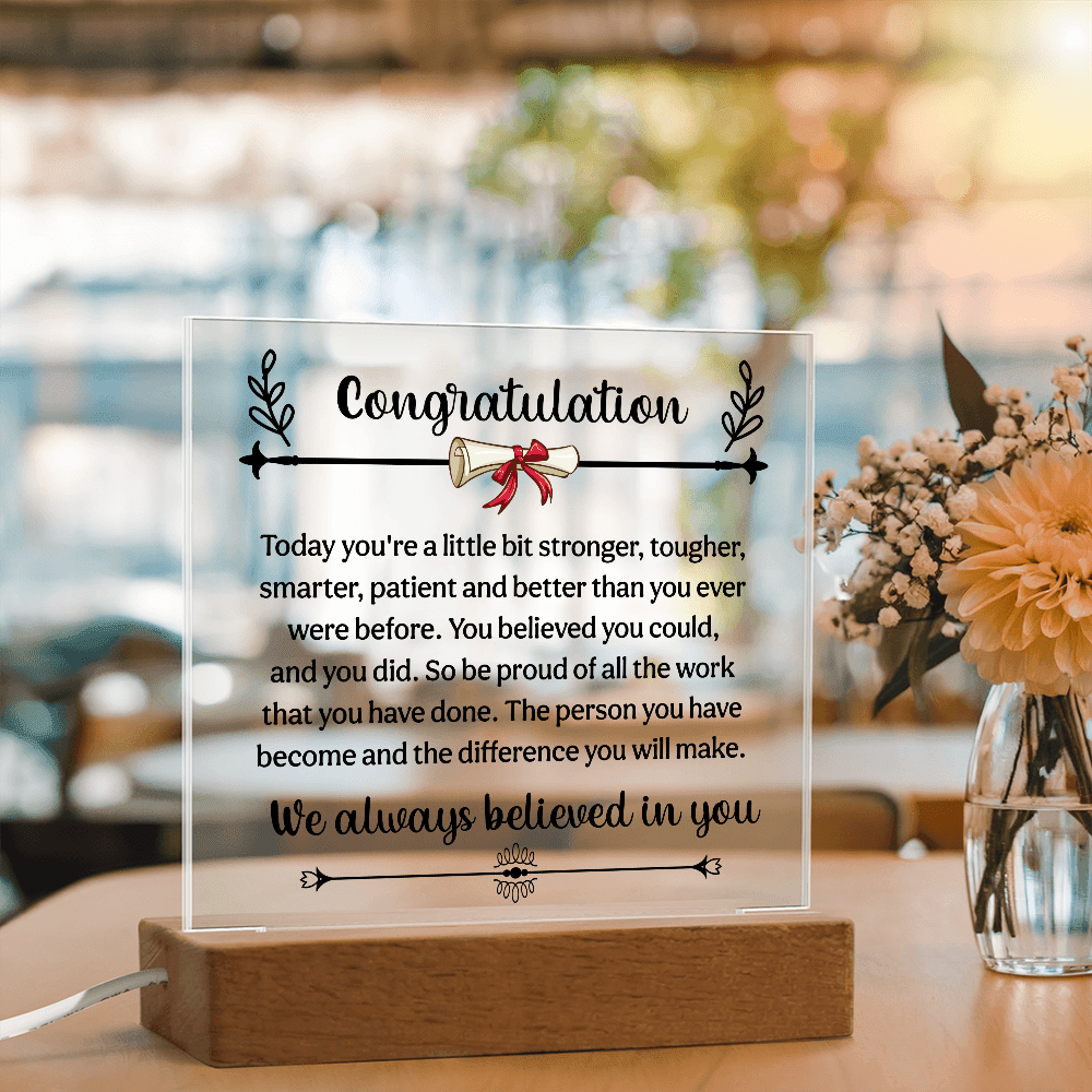 Congratulation On Your Graduation - Square Acrylic Plaque - Beauty Belliss