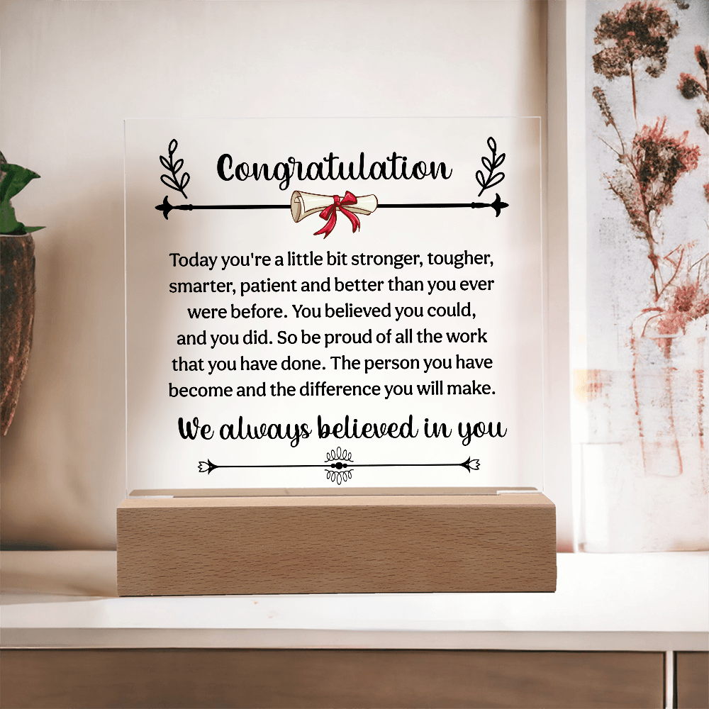 Congratulation On Your Graduation - Square Acrylic Plaque - Beauty Belliss