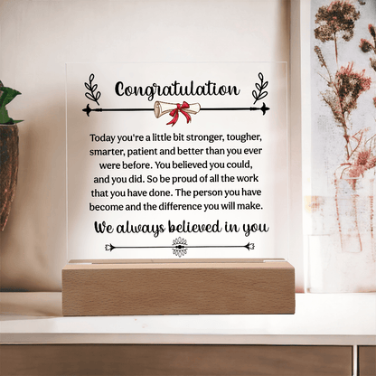Congratulation On Your Graduation - Square Acrylic Plaque - Beauty Belliss