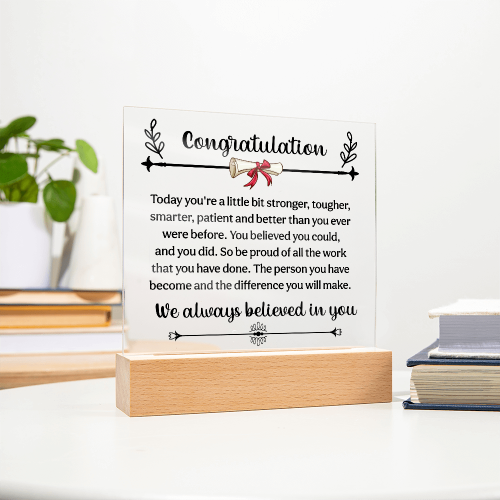 Congratulation On Your Graduation - Square Acrylic Plaque - Beauty Belliss