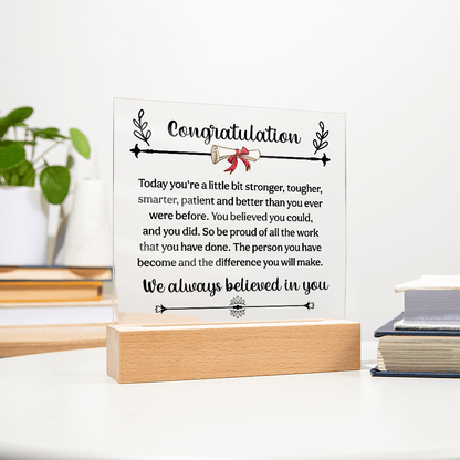 Congratulation On Your Graduation - Square Acrylic Plaque - Beauty Belliss