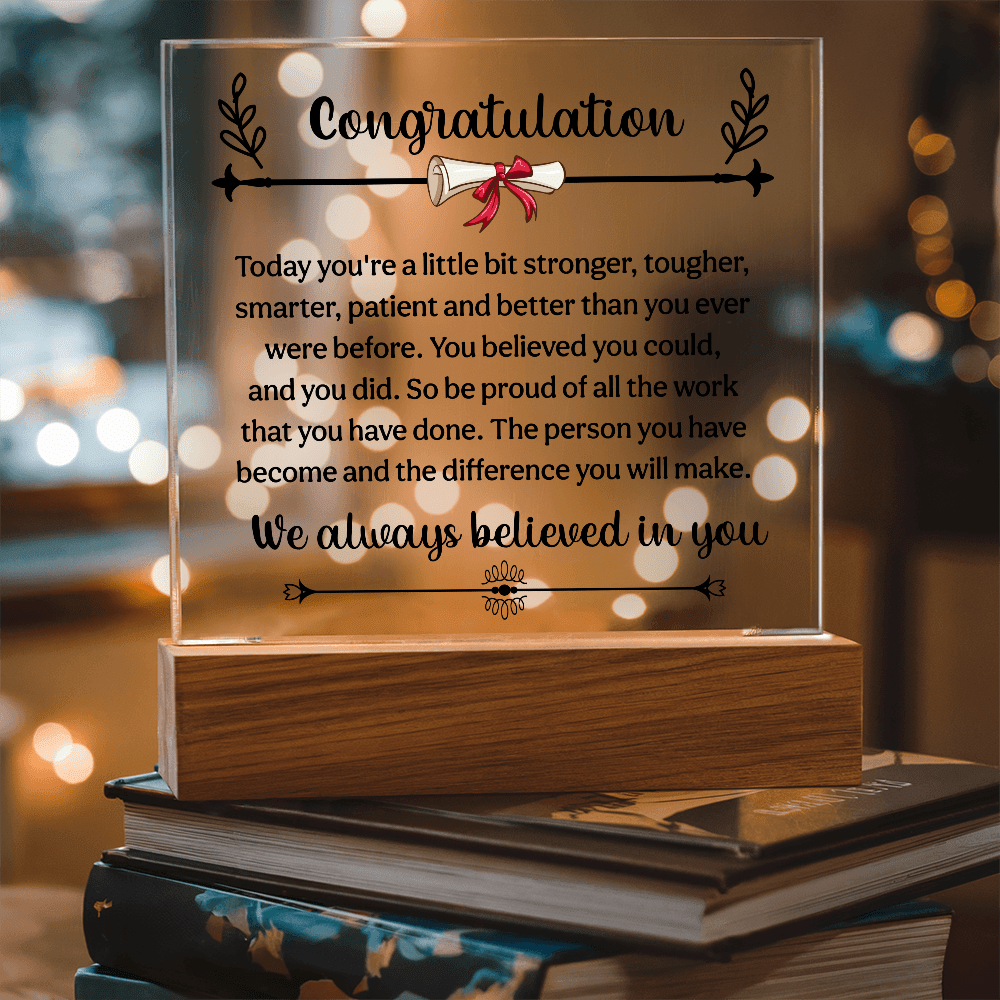 Congratulation On Your Graduation - Square Acrylic Plaque - Beauty Belliss