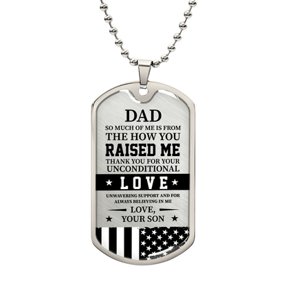 Dad Luxury Graphic Dog Tag Necklace - Beauty Belliss