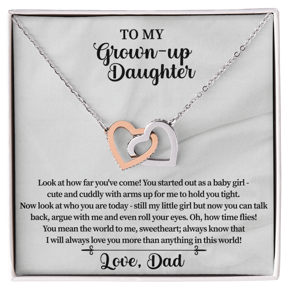 Daughter Gift from Dad, Father Daughter Necklace with Message Card, Birthday Gift for Daughter, to My Daughter Jewelry Gift, Valentines Day Gift for Daughter, Grown Up Girls Gifts - Beauty Belliss