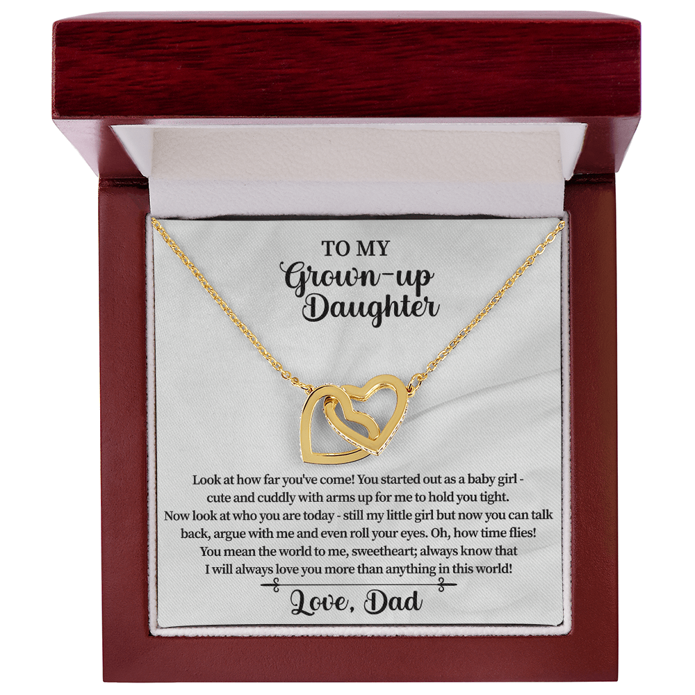 Daughter Gift from Dad, Father Daughter Necklace with Message Card, Birthday Gift for Daughter, to My Daughter Jewelry Gift, Valentines Day Gift for Daughter, Grown Up Girls Gifts - Beauty Belliss