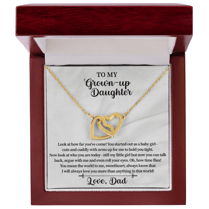Daughter Gift from Dad, Father Daughter Necklace with Message Card, Birthday Gift for Daughter, to My Daughter Jewelry Gift, Valentines Day Gift for Daughter, Grown Up Girls Gifts - Beauty Belliss
