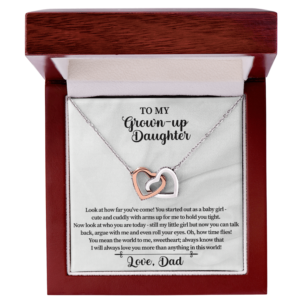 Daughter Gift from Dad, Father Daughter Necklace with Message Card, Birthday Gift for Daughter, to My Daughter Jewelry Gift, Valentines Day Gift for Daughter, Grown Up Girls Gifts - Beauty Belliss