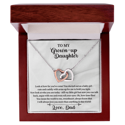 Daughter Gift from Dad, Father Daughter Necklace with Message Card, Birthday Gift for Daughter, to My Daughter Jewelry Gift, Valentines Day Gift for Daughter, Grown Up Girls Gifts - Beauty Belliss
