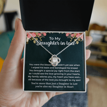 Daughter in Law Gifts Necklace From Mother in Law To My Bonus Daughter in Law Honor Pendant Jewelry with Message Card and Gift Box. Surprise Gift for Daughter in Law. Daughter in Law Gift - Beauty Belliss