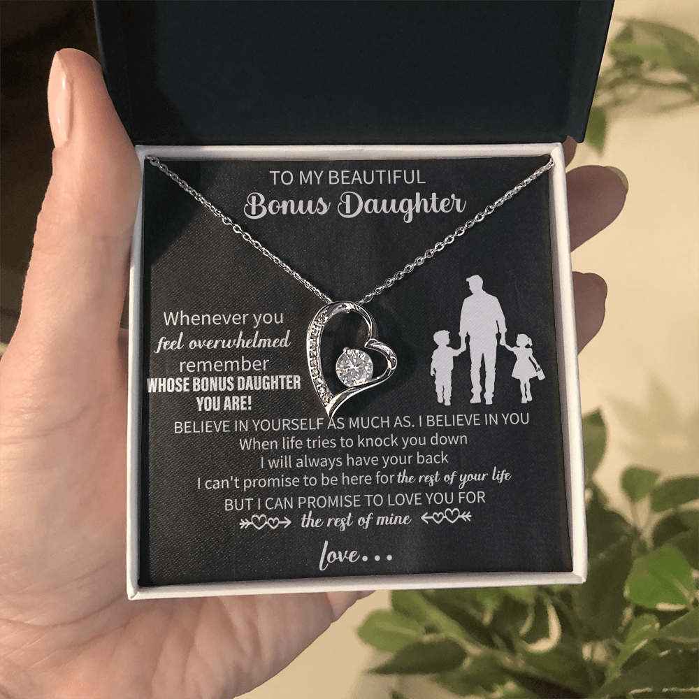 heartfelt message card necklace gift expressing love from mom to daughter