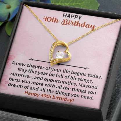 elegant forever love necklace designed for a special birthday
