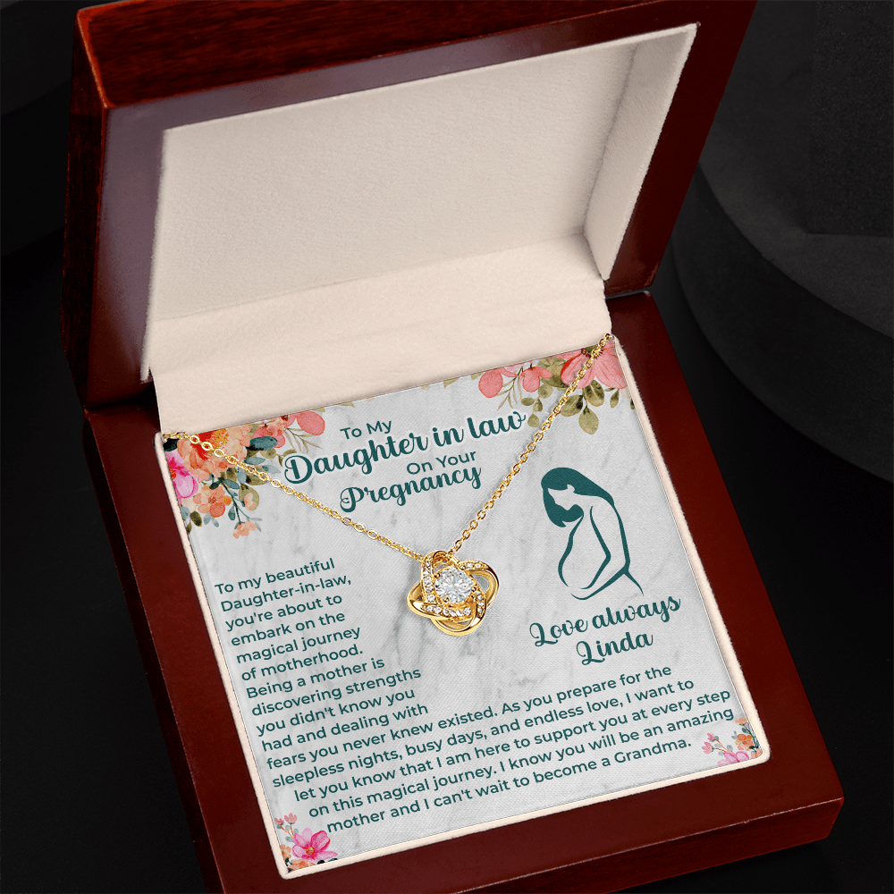 necklace gift for expecting daughter-in-law symbolizing love and support