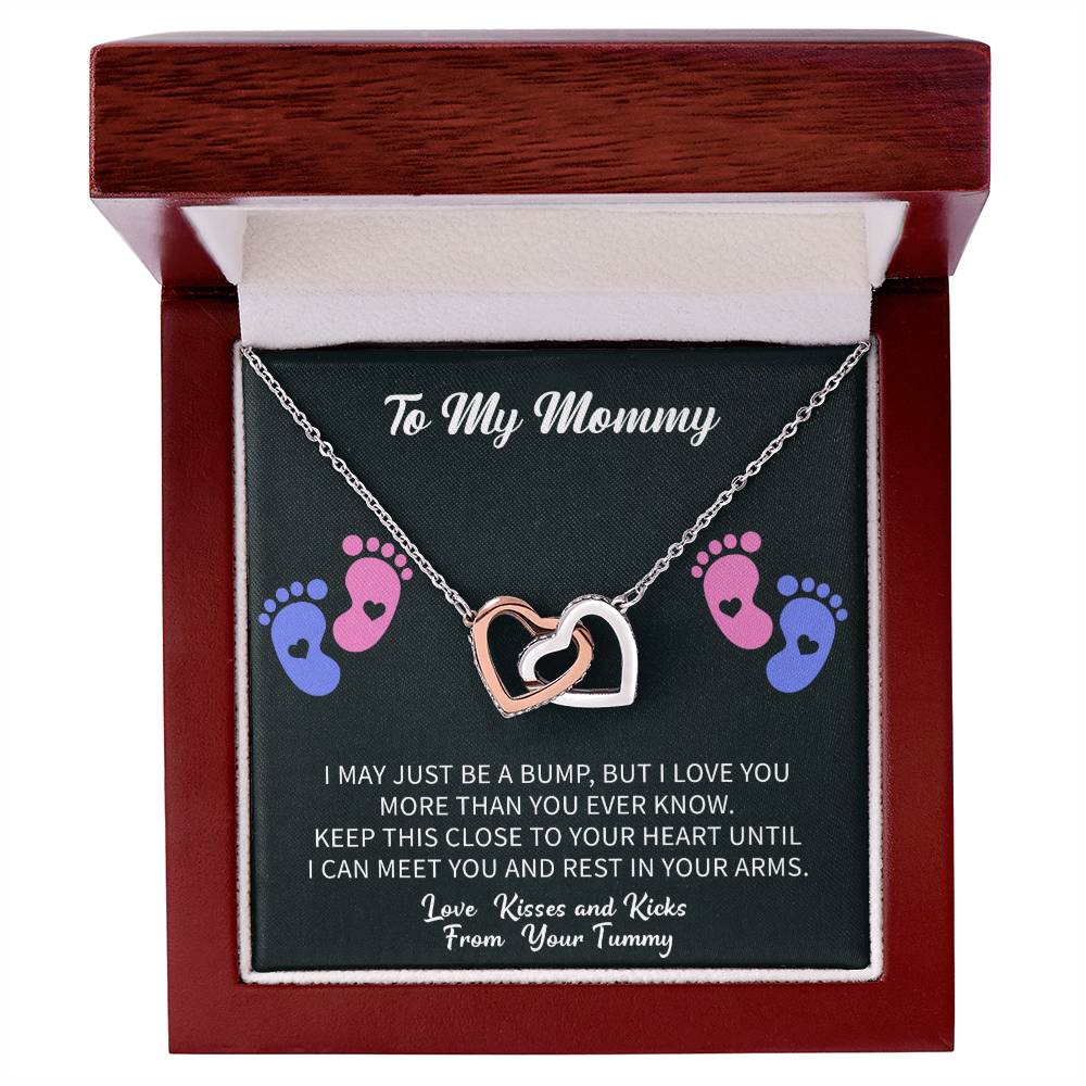 Giftsignature necklace with heartfelt message card for an expecting mother
