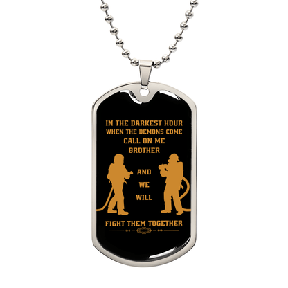 Firefighter Luxury Graphic Dog Tag Necklace - Beauty Belliss