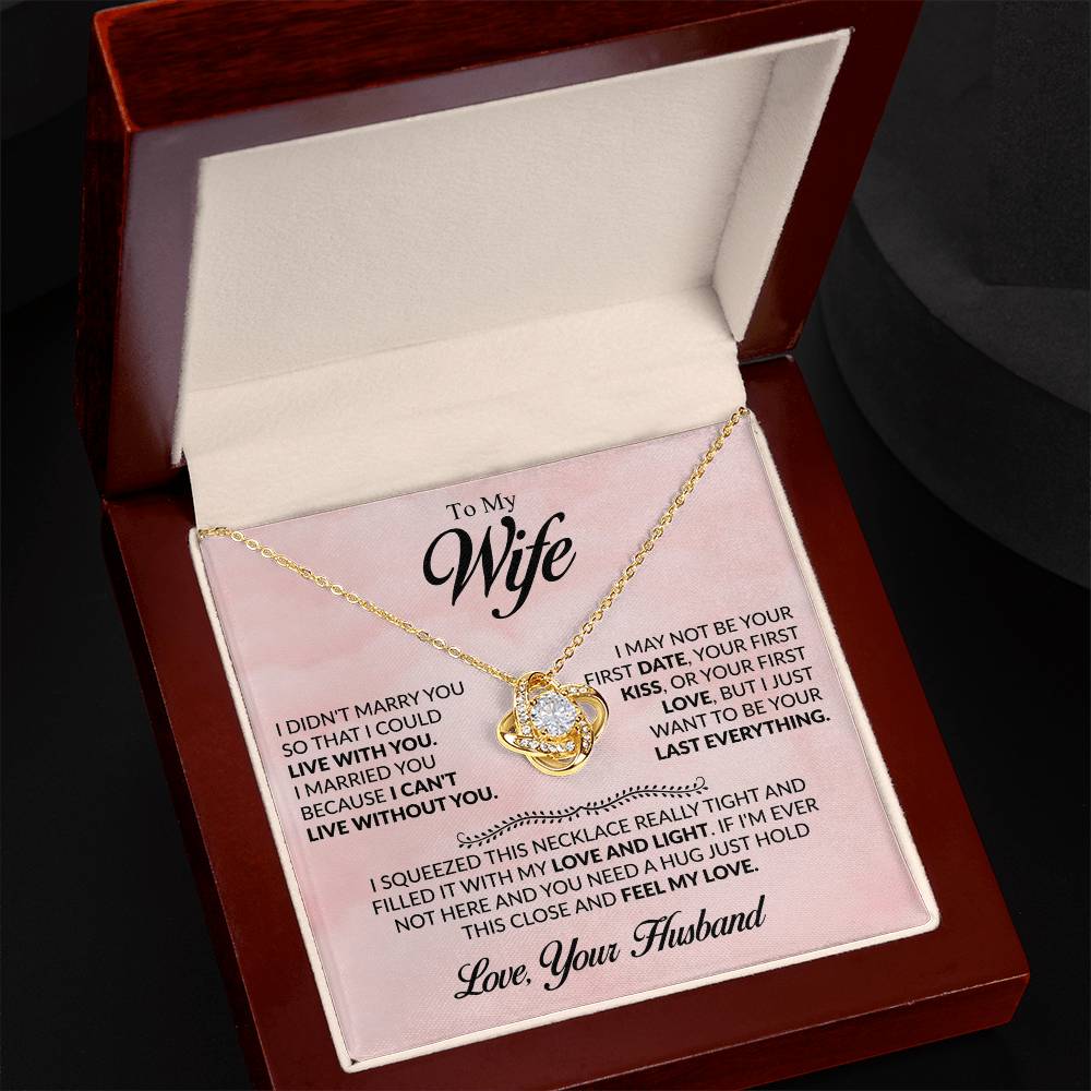 forever love necklace gifted to a wife as a promise of lasting affection