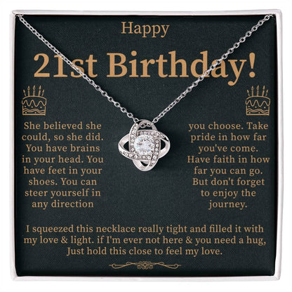 Gift Daughter Necklace, 21st Birthday Necklace Gift For Her, 21st Birthday Jewelry, 21 Year Old Gift, 21st Birthday Necklace Gift From Mom/dad - Beauty Belliss