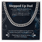 Gift to My Stepped Up Dad Necklace for Stepped Up Dad Stepfather, Thank You for Everything My Step Dad Fathers Day Cards, Father's Day Necklace, Gifts for Step Dads On Father S Day - Beauty Belliss