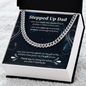 Gift to My Stepped Up Dad Necklace for Stepped Up Dad Stepfather, Thank You for Everything My Step Dad Fathers Day Cards, Father's Day Necklace, Gifts for Step Dads On Father S Day - Beauty Belliss