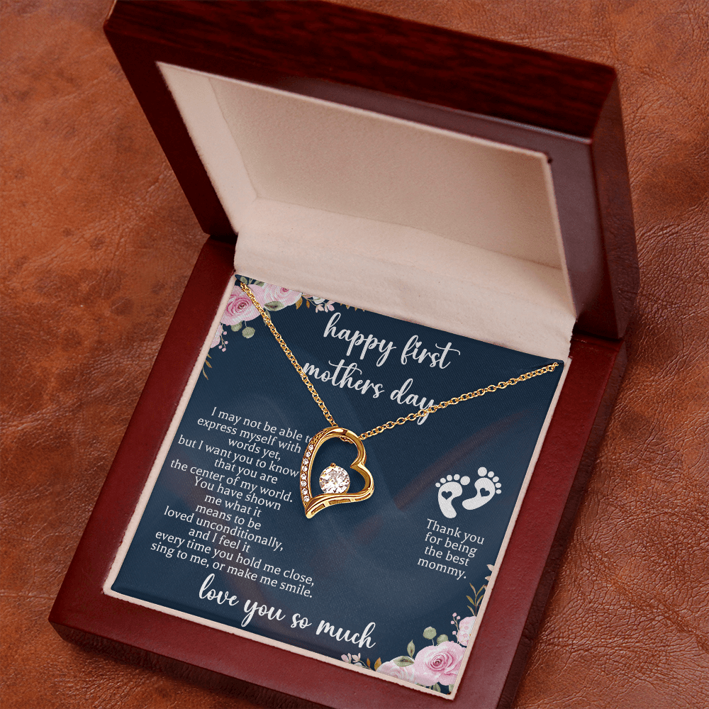 first mothers day necklace gift box packaging