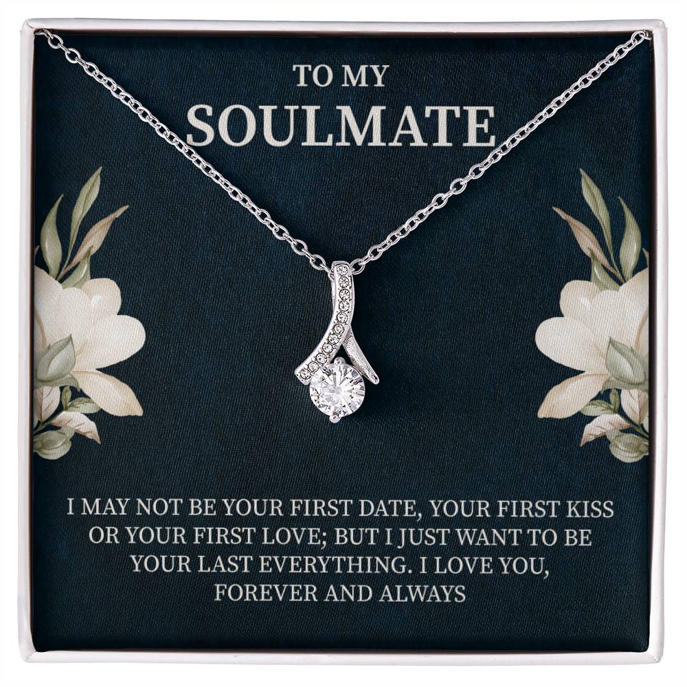 Giftsignature soulmate necklace gifted to a wife or girlfriend as a symbol of romantic love and connection