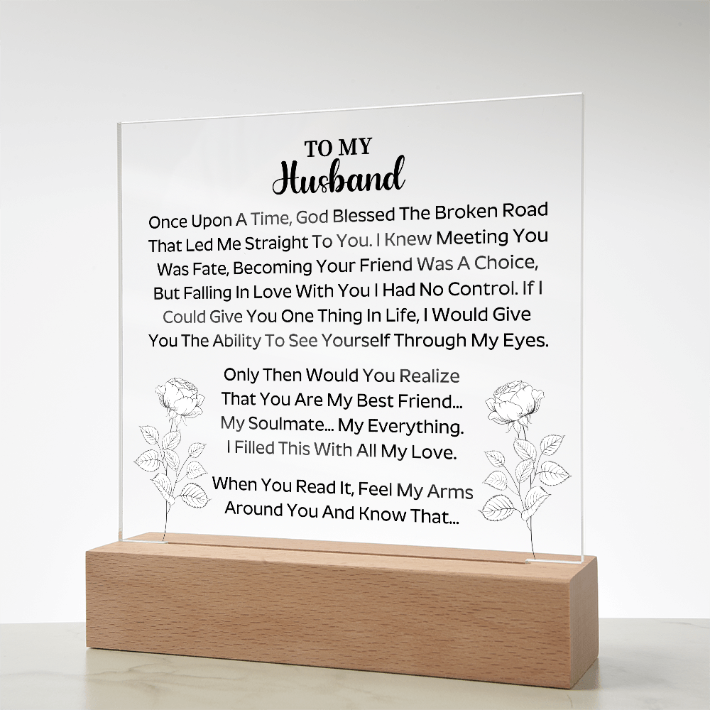 meaningful acrylic plaque gift for husband perfect for anniversaries, birthdays, and milestones