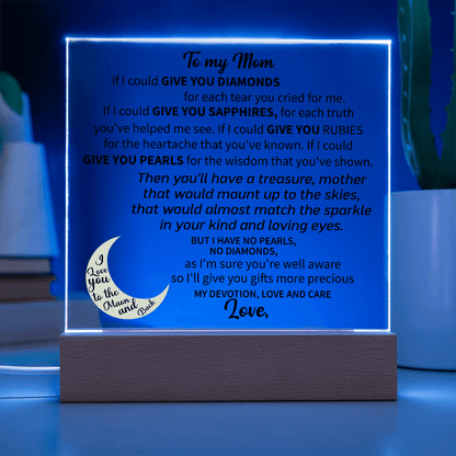 acrylic square plaque premium material close up