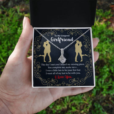 romantic necklace presented in an elegant gift box for a girlfriend