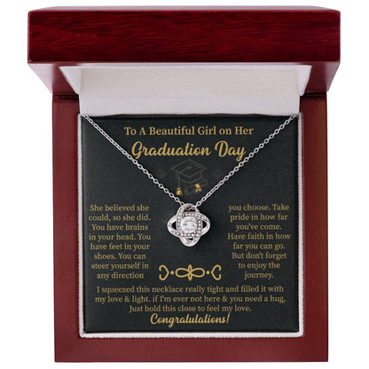 class of 2026 graduation necklace presented in an elegant keepsake gift box