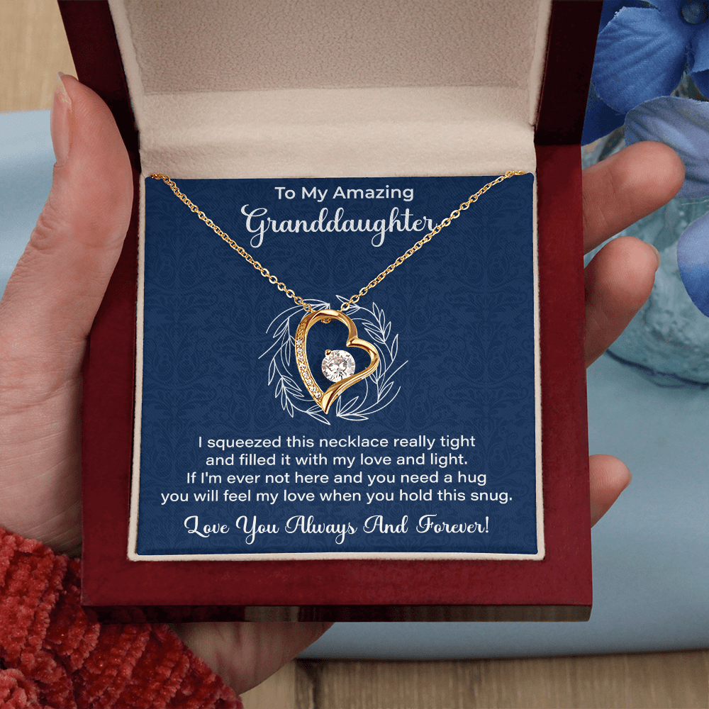 Granddaughter Necklace - Gift from Grandma, Grandpa - Christmas, Birthday, Graduation, Valentines Gifts - Beauty Belliss