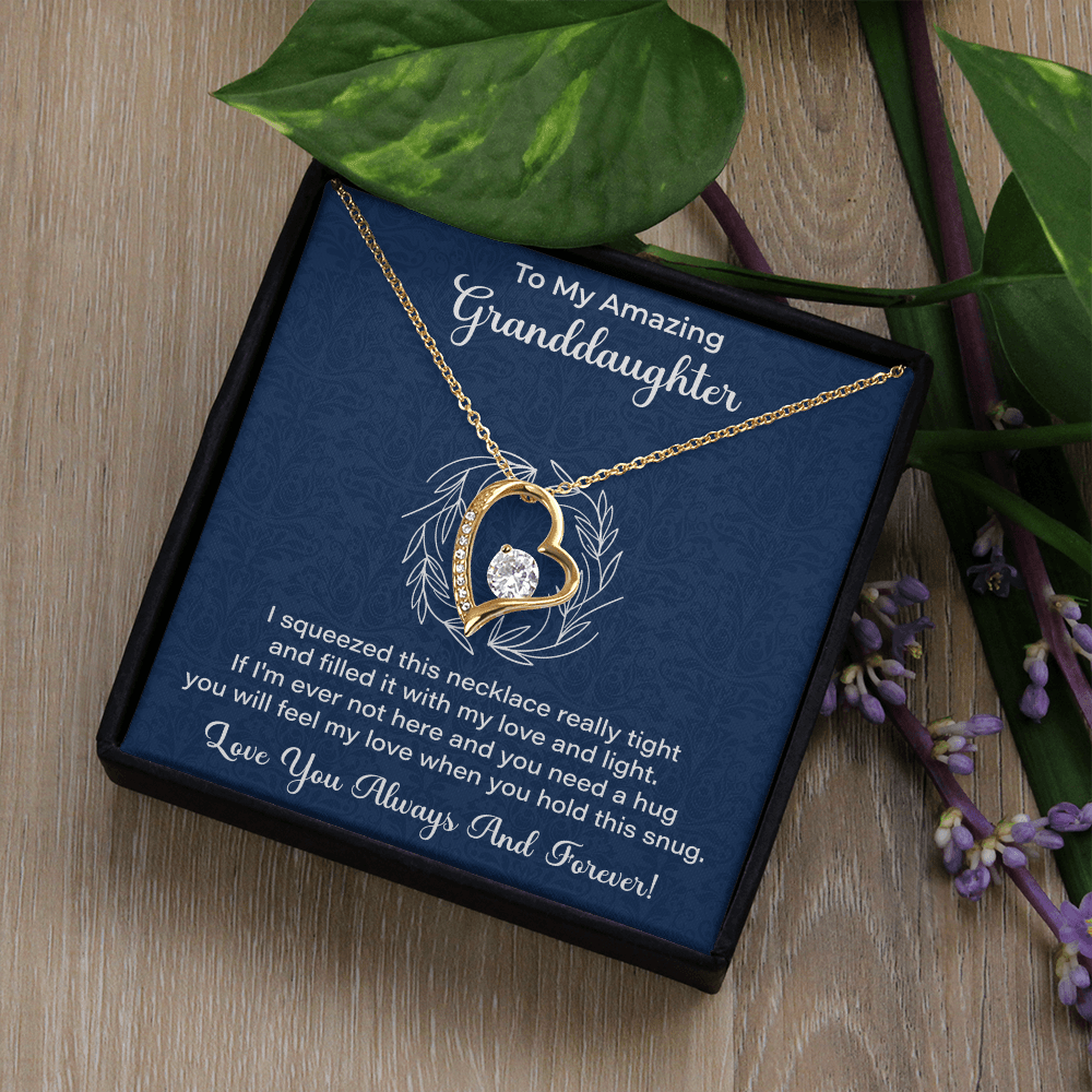 Granddaughter Necklace - Gift from Grandma, Grandpa - Christmas, Birthday, Graduation, Valentines Gifts - Beauty Belliss