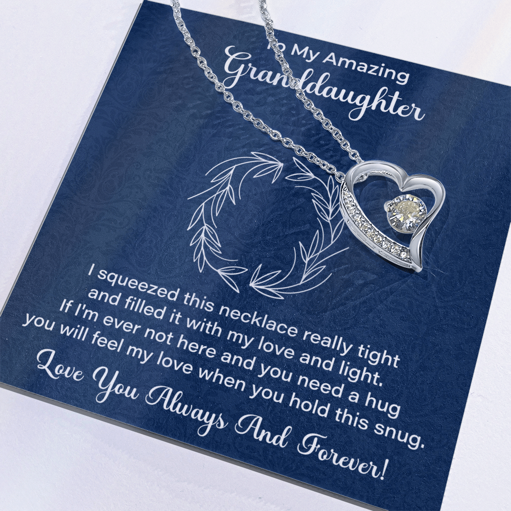 Granddaughter Necklace - Gift from Grandma, Grandpa - Christmas, Birthday, Graduation, Valentines Gifts - Beauty Belliss